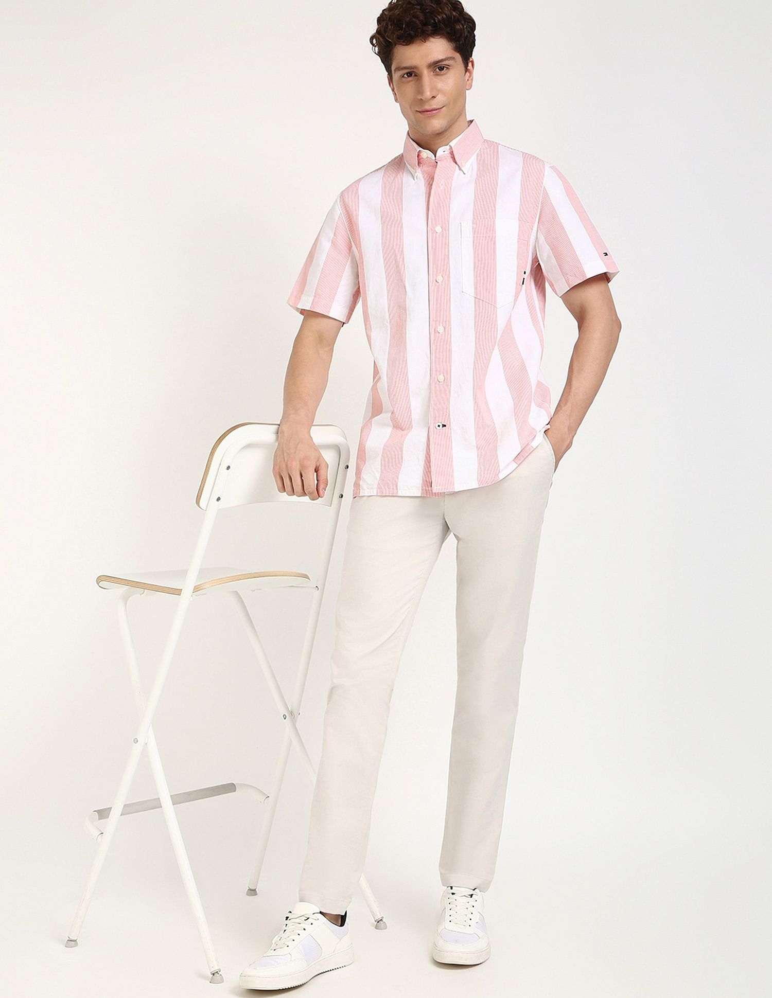 Tommy Hilfiger Striped Regular-Fit Cotton Shirt