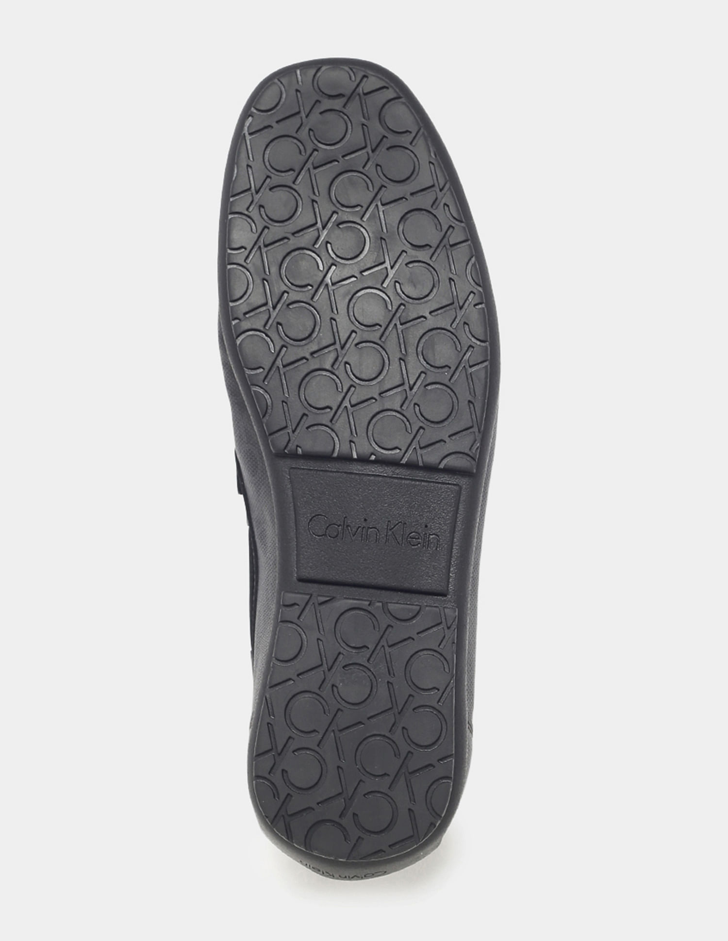 Calvin Klein Men Black Monogram Leather Loafers