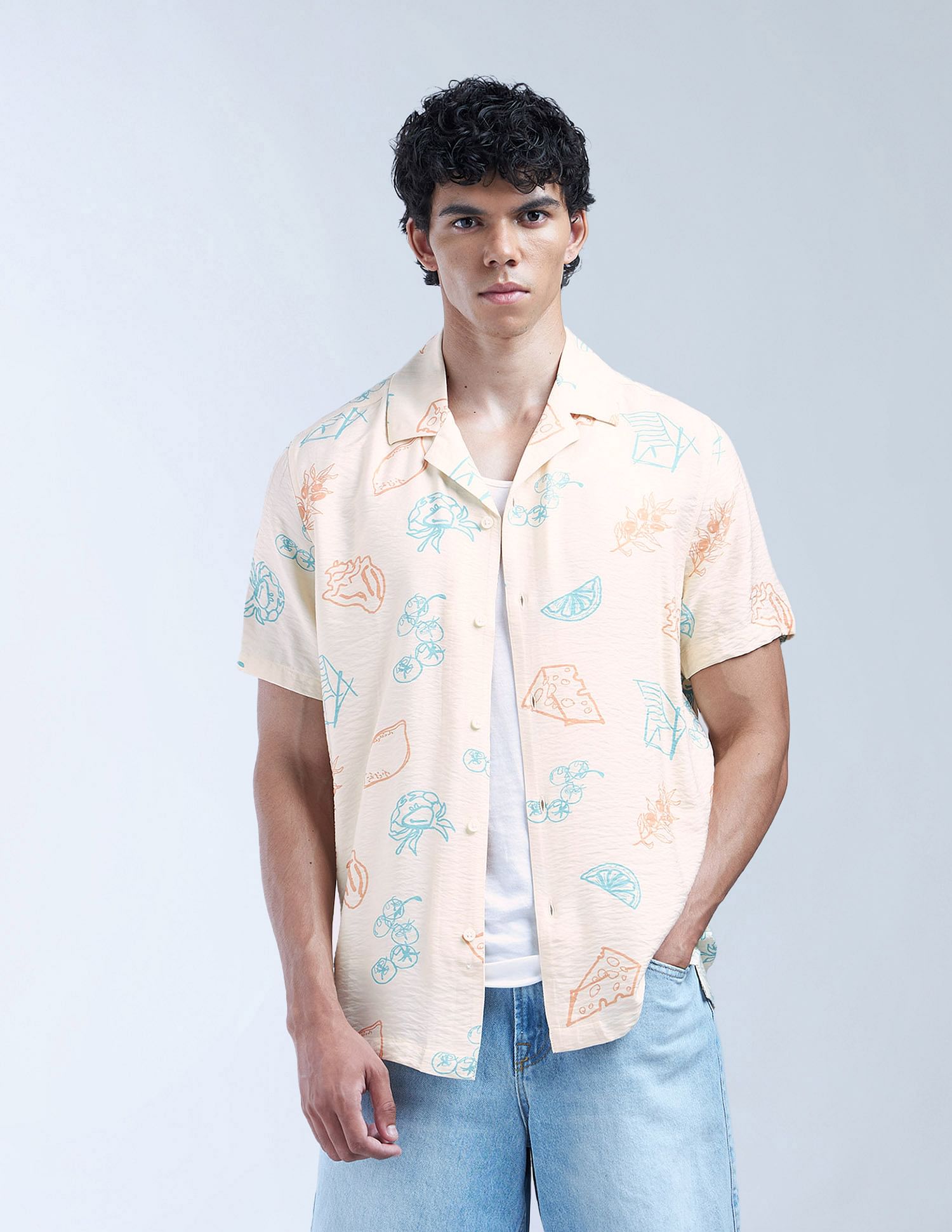 Flying Machine All Over Printed Digitopia Shirt