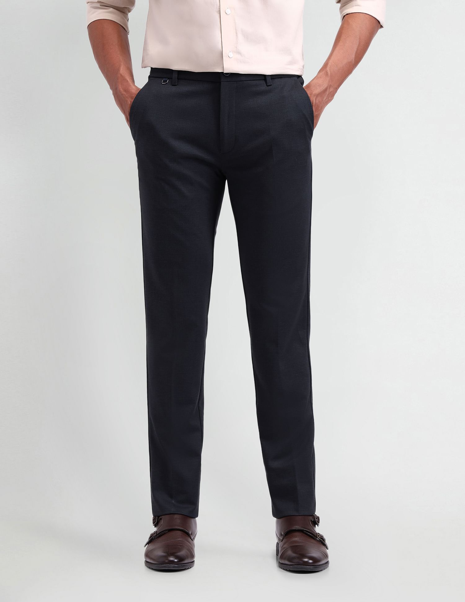 Arrow Newyork Mid Rise Slim Fit Knitted Pants