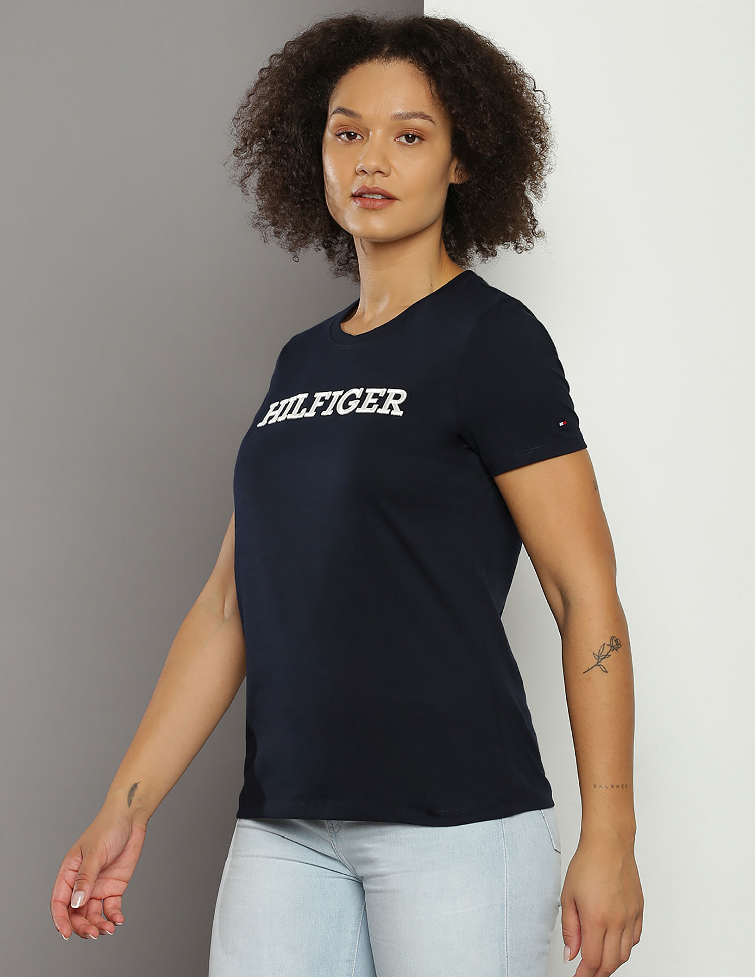 Tommy Hilfiger Transitional Cotton Monotype Embroidered T-Shirt