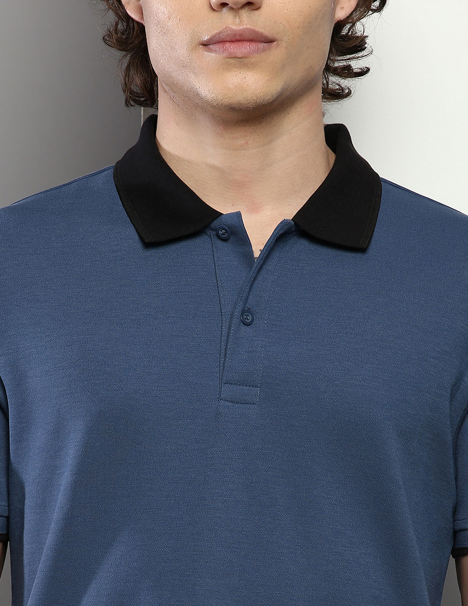 Calvin Klein Jeans Recycled Polyester Contrast Collar Polo Shirt