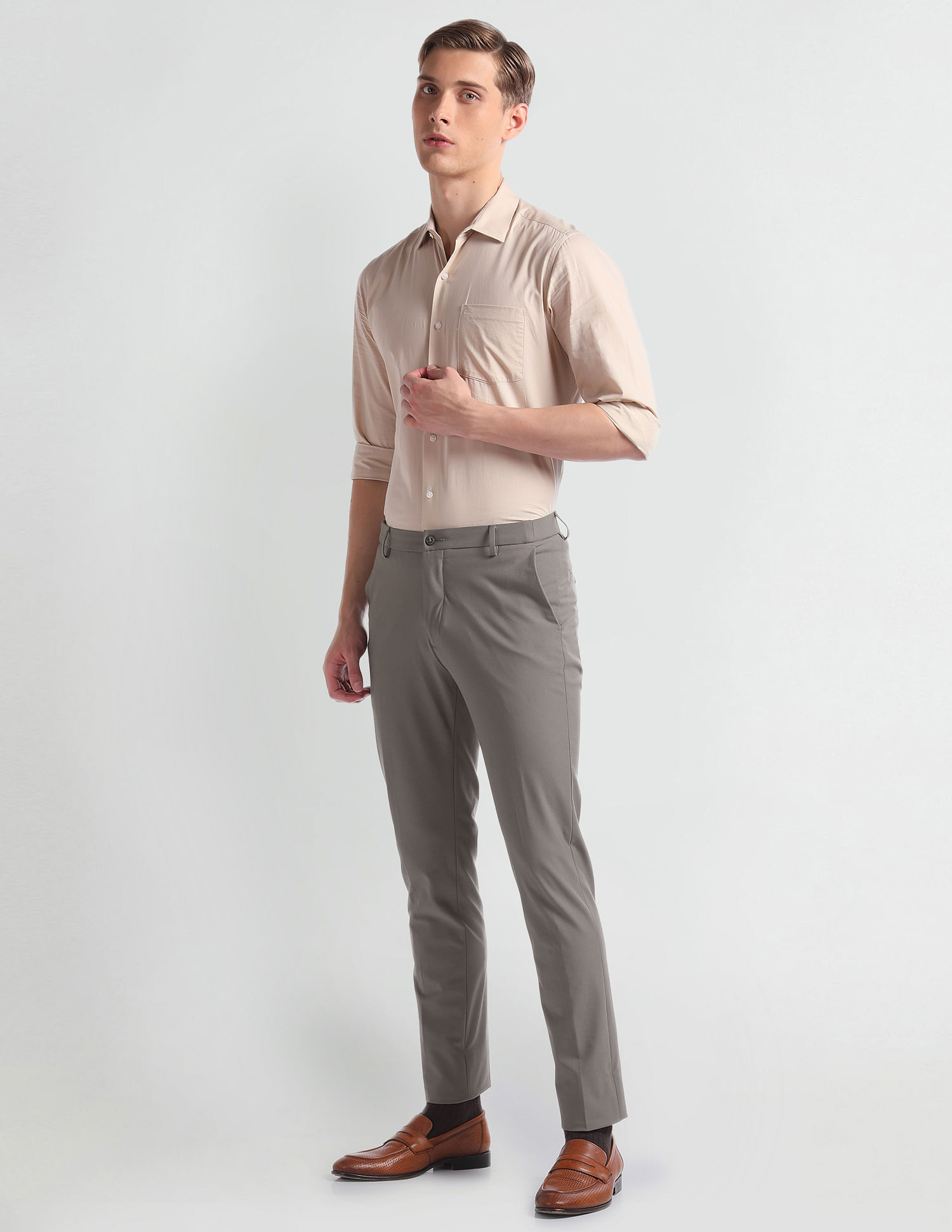 Arrow Newyork Super Slim Twill Trousers