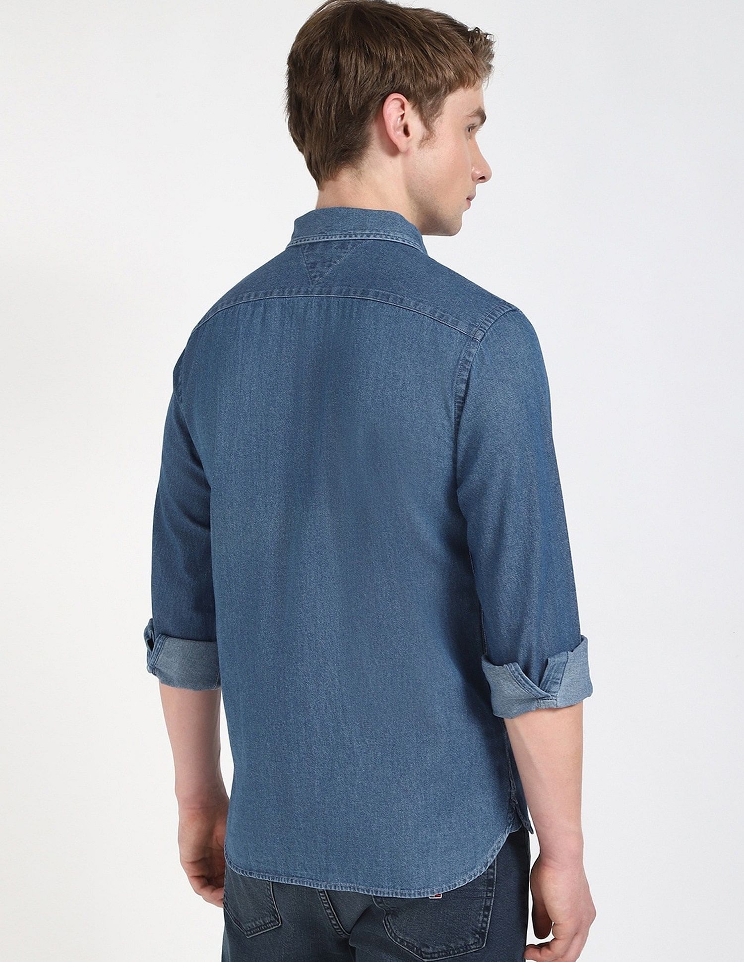 Tommy Hilfiger Solid Regular-Fit Cotton Shirt