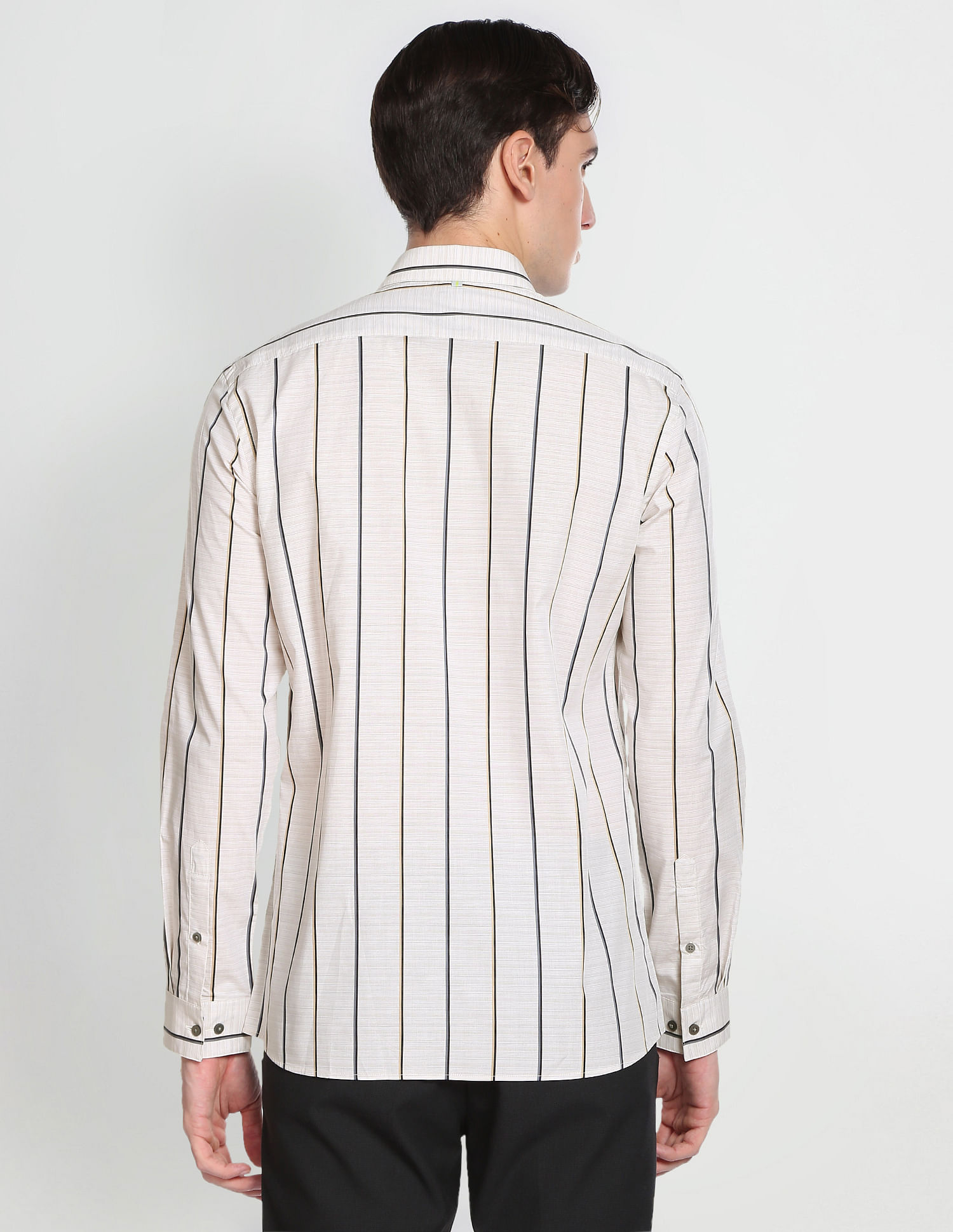 Arrow Newyork Point Collar Vertical Stripe Shirt