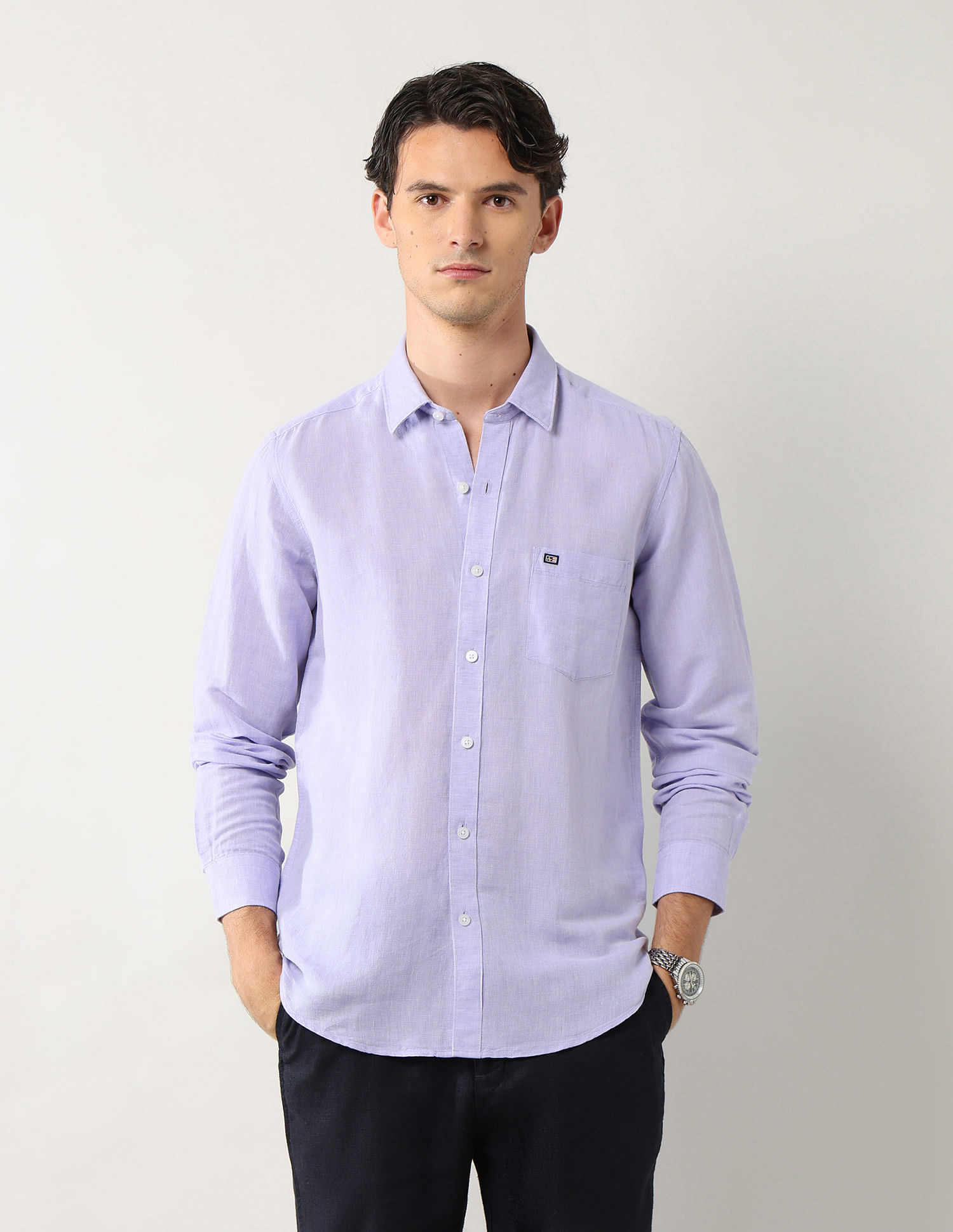 Arrow Sport Pure Linen Slim Fit Shirt