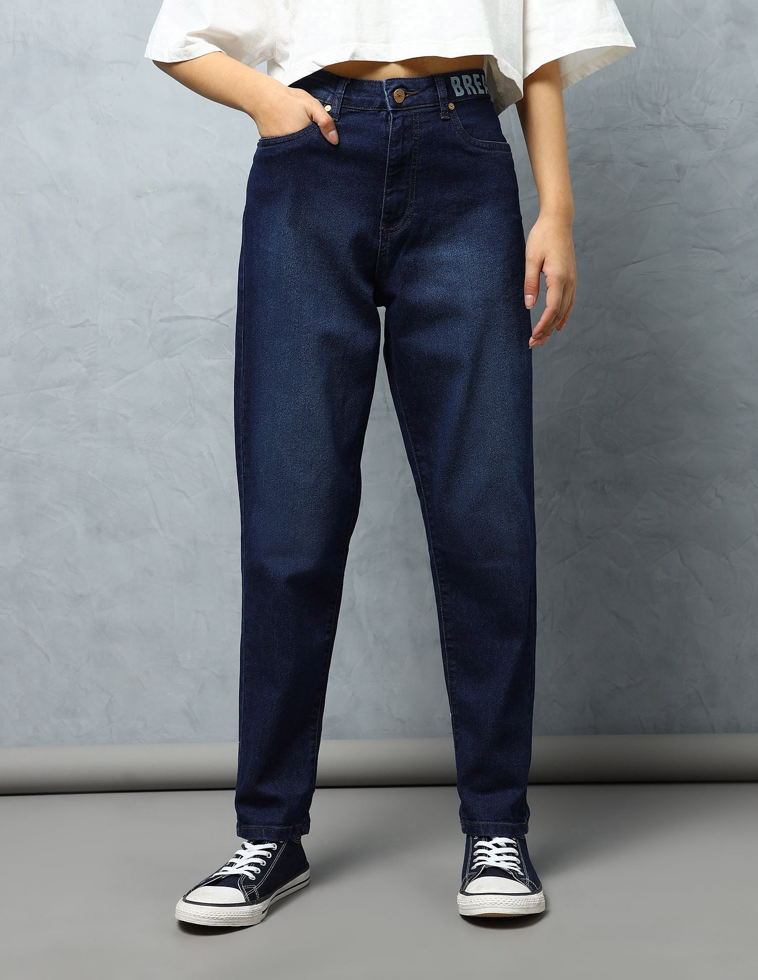 Flying Machine Women Mom Fit High Rise Jeans