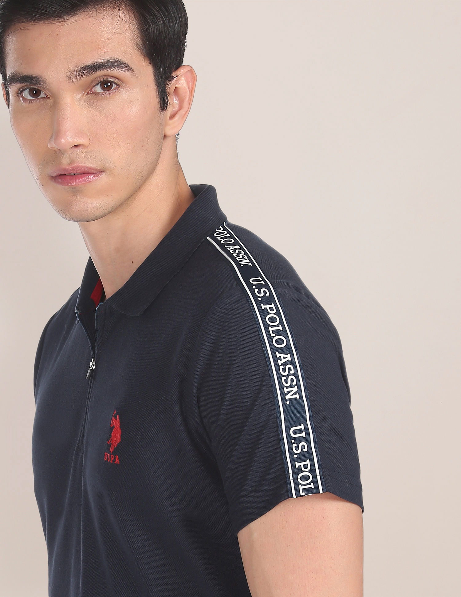 U.S. Polo Assn. Cotton Brand Tape Polo Shirt