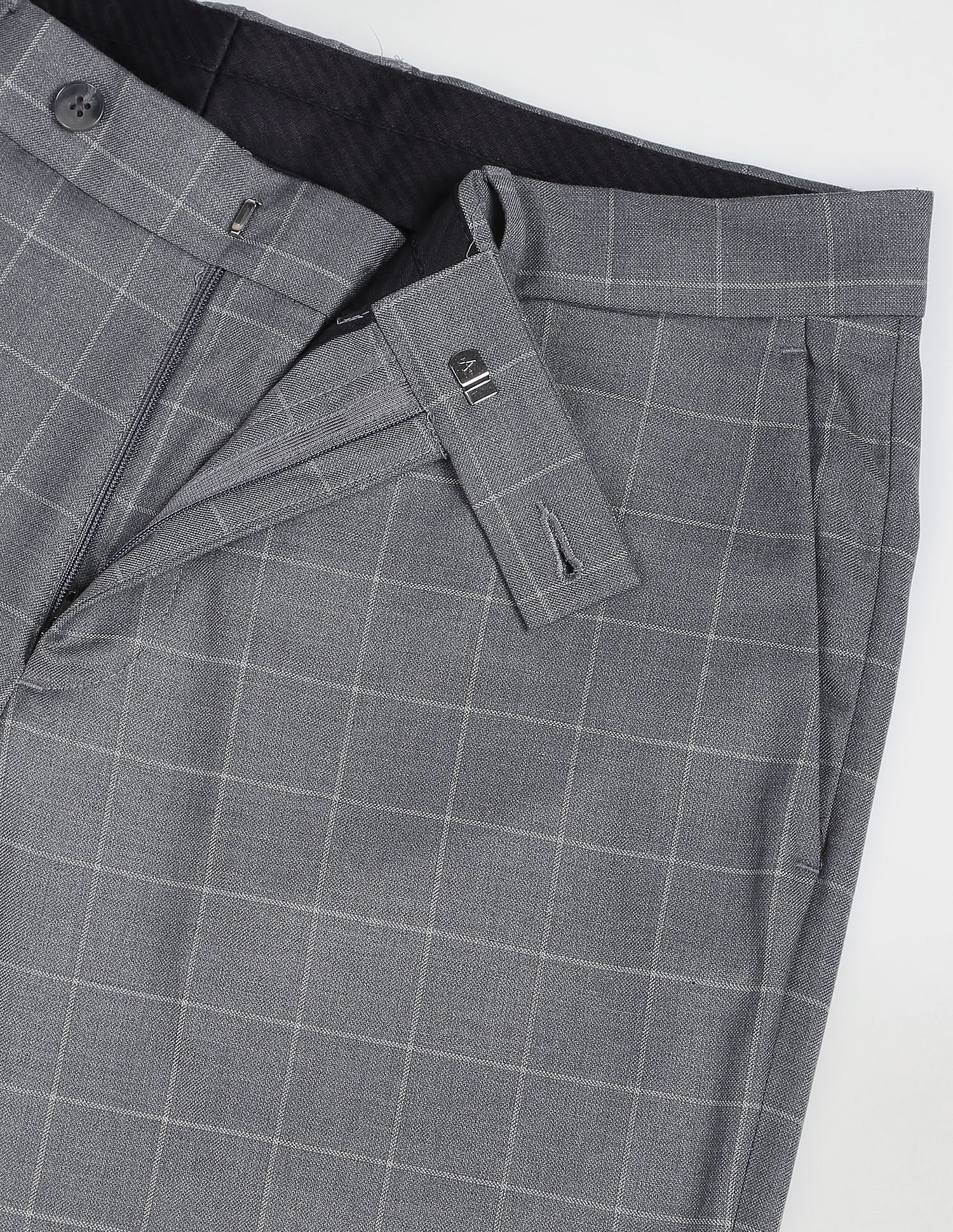 Windowpane Suit Pants In Wool Blend, A Great After-office Outfit