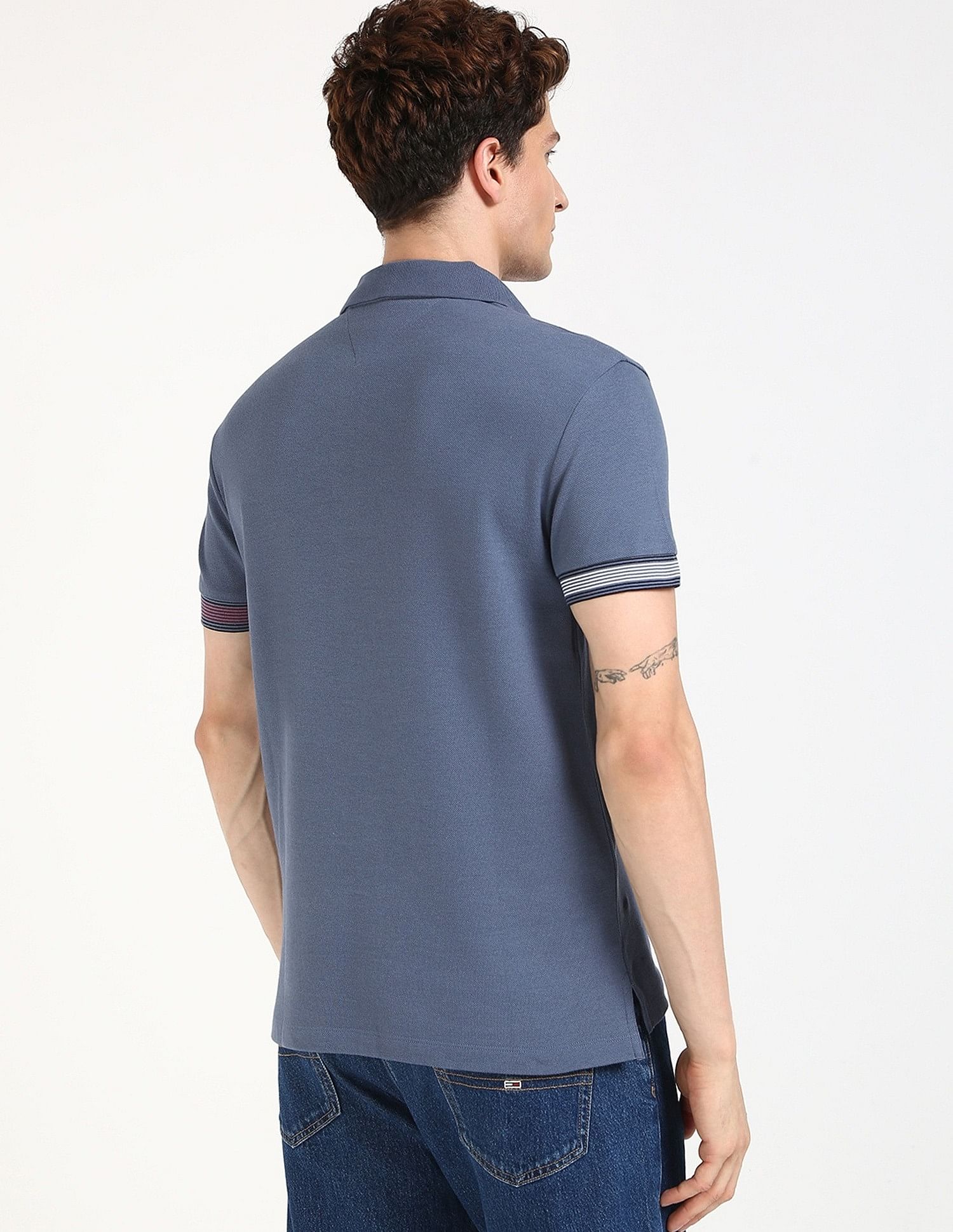 Tommy Hilfiger Solid Slim-Fit Cotton Polo Shirt