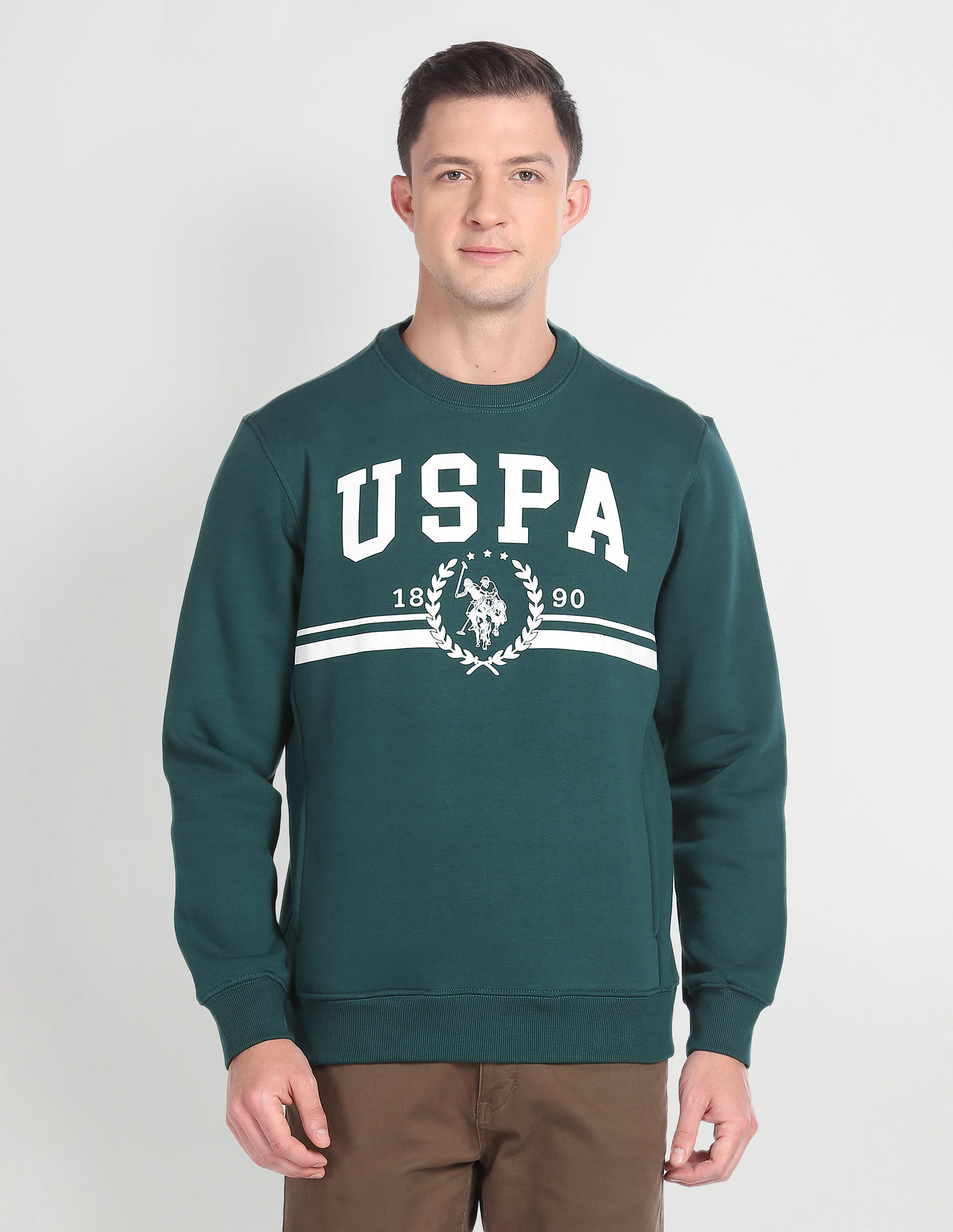 U.S. Polo Assn. Denim Co. Crew Neck Brand Print Sweatshirt