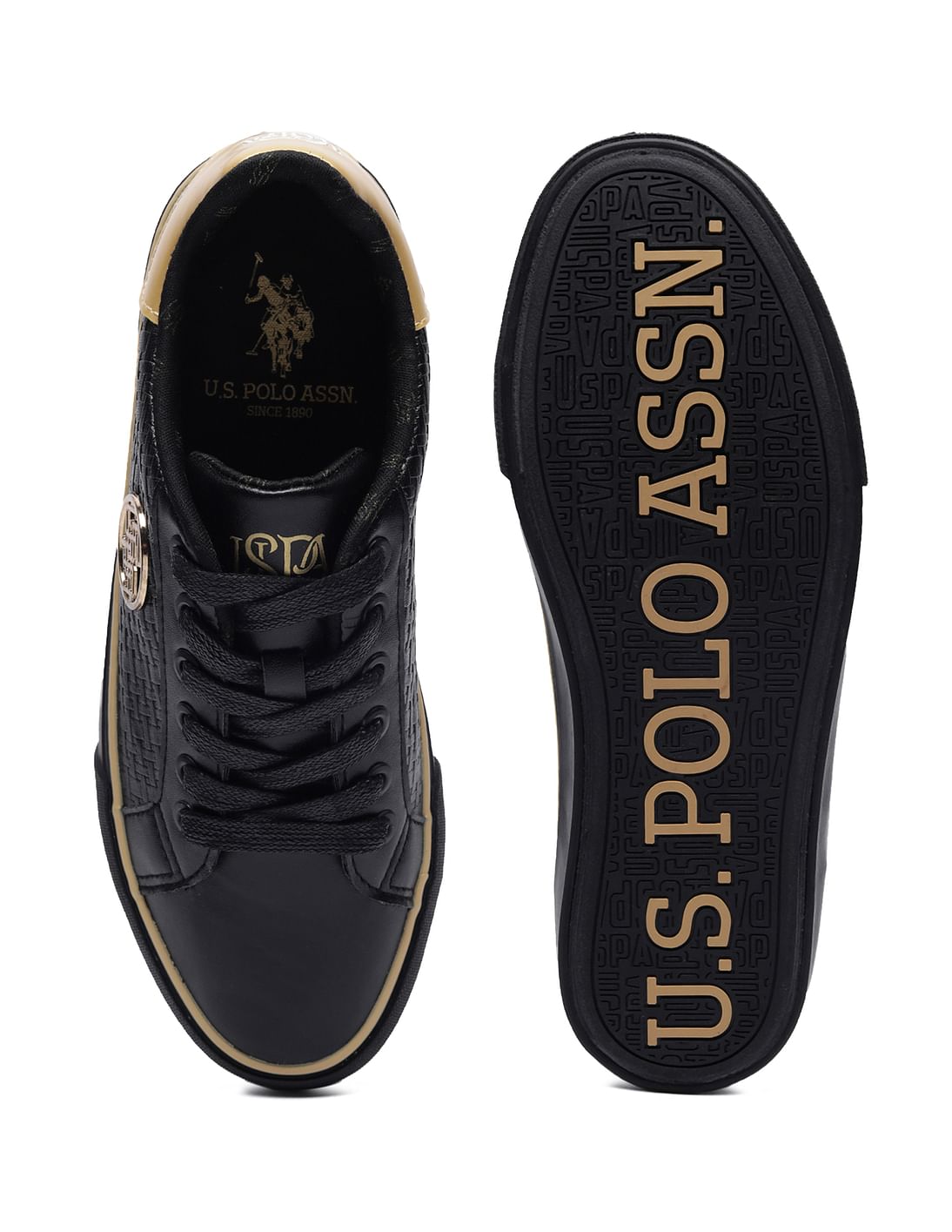 U.S. Polo Assn. Women Panelled Textured Lace Up Alisson Sneakers