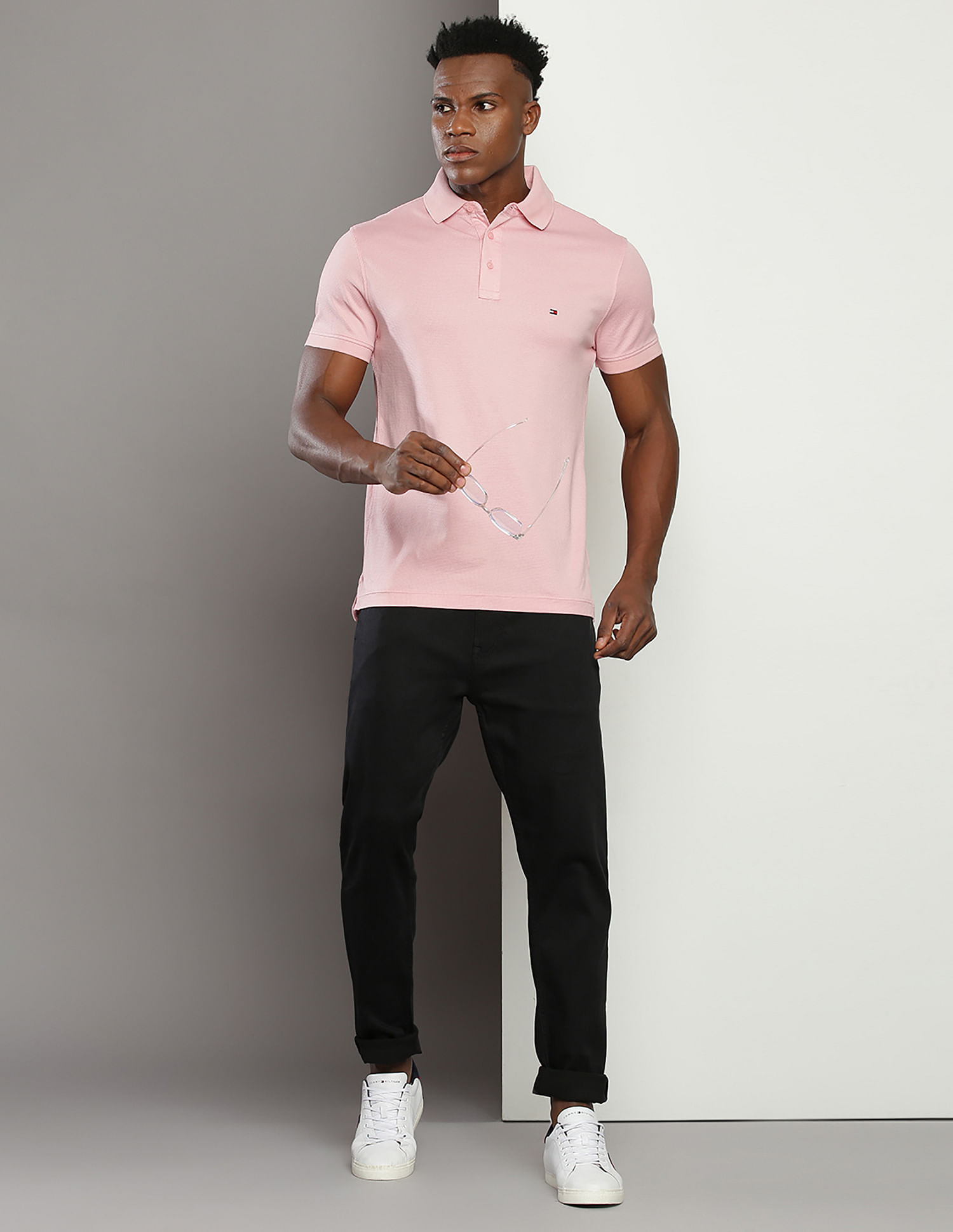 Tommy hilfiger online pink polo shirt