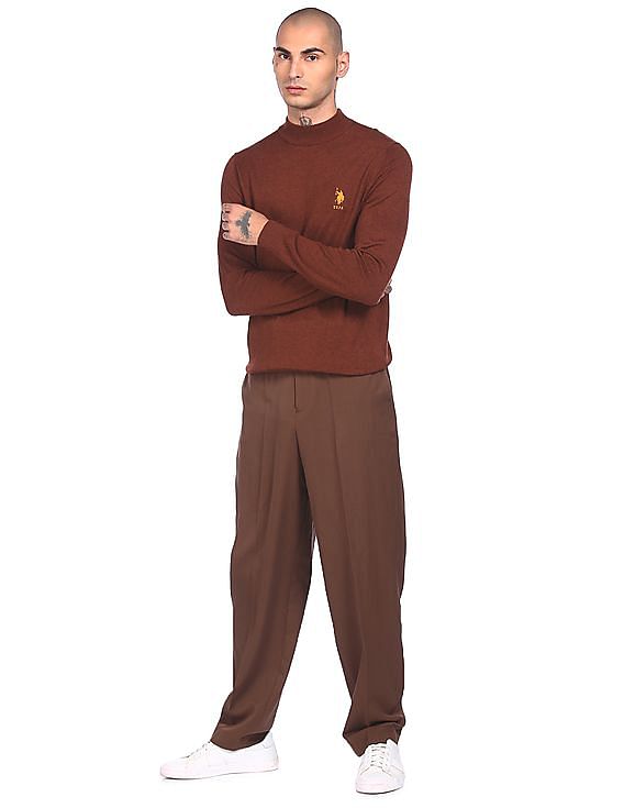 U.S. Polo Assn. High Neck Solid Sweater
