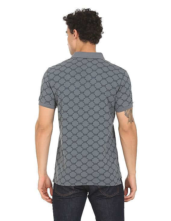 U.S. Polo Assn. Denim Co. Brand Print Cotton Polo Shirt
