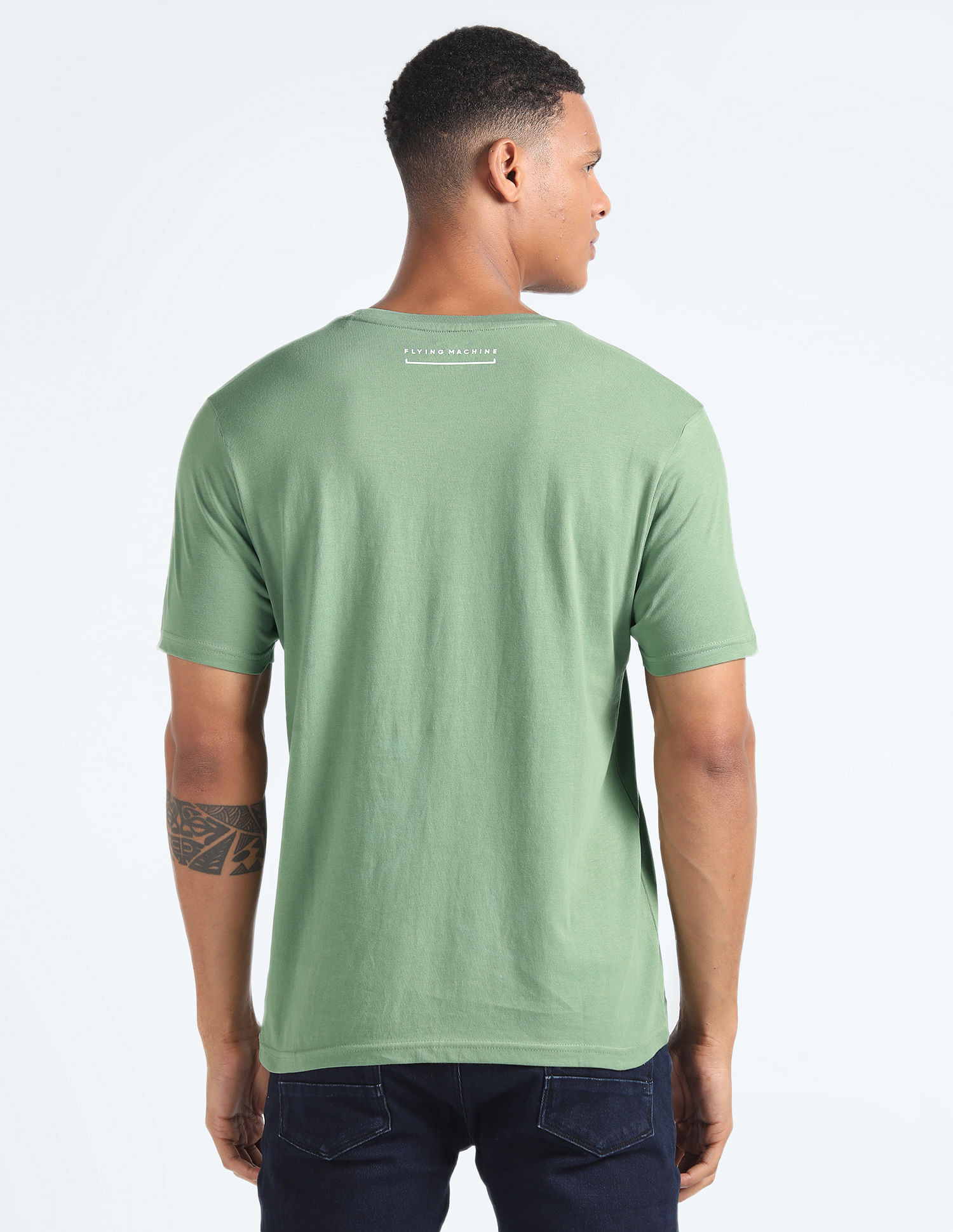 Flying Machine Graphic Print Glow In The Dark T-Shirt