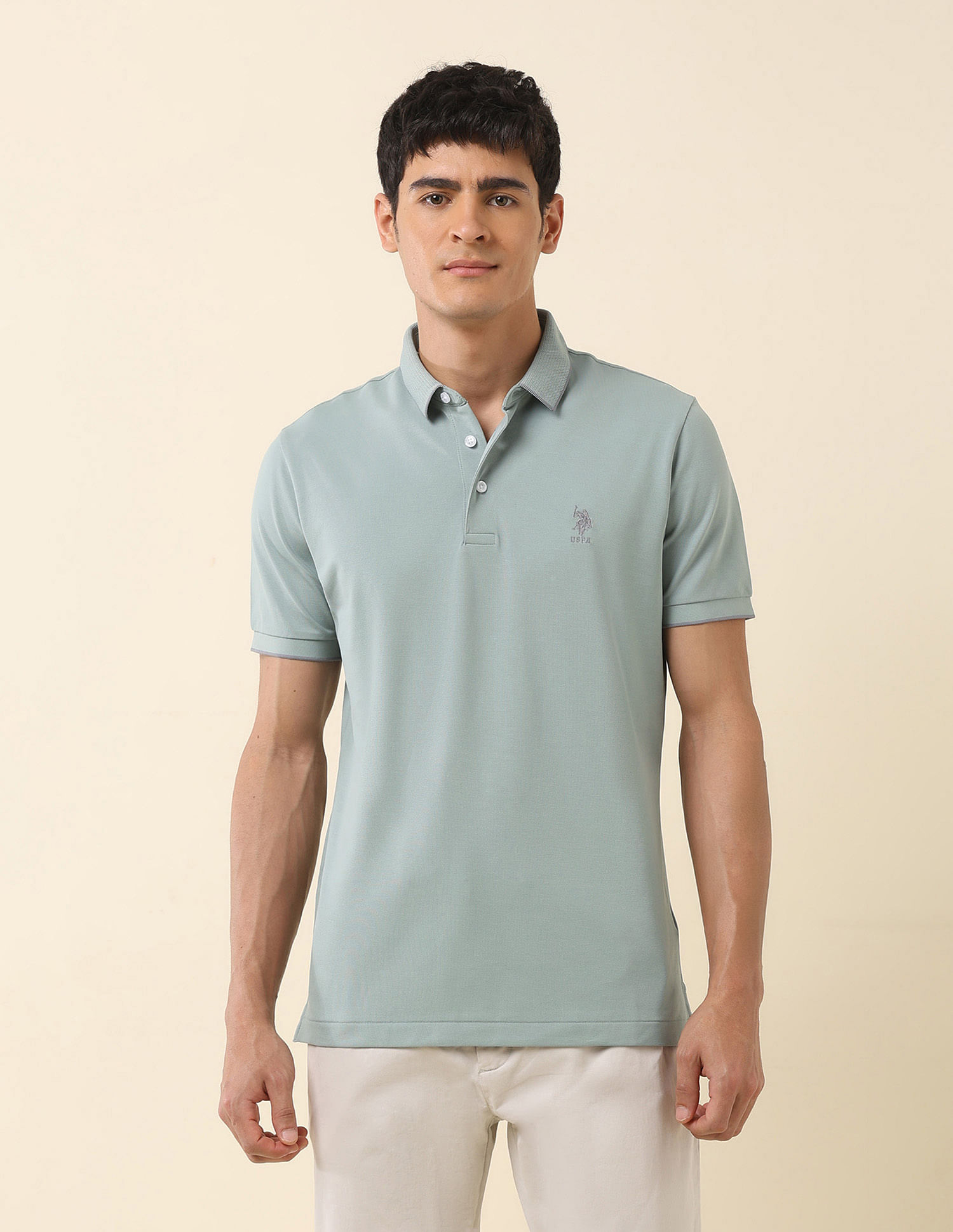 U.S. Polo Assn. Solid Slim Fit Polo Shirt