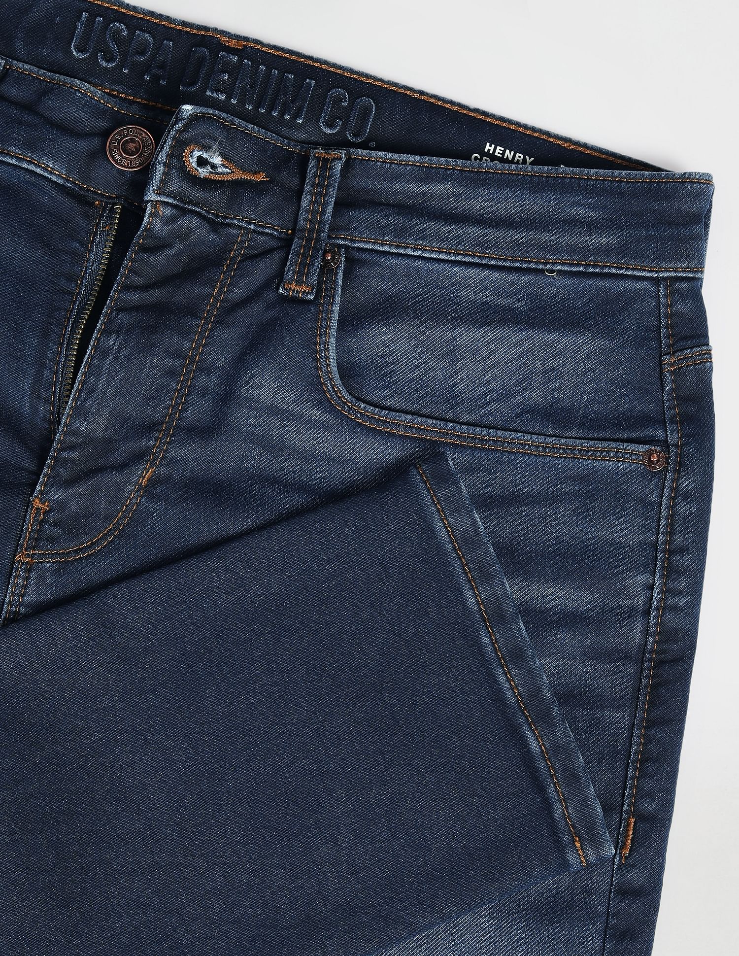 U.S. Polo Assn. Denim Co. Henry Cropped Fit Blue Jeans