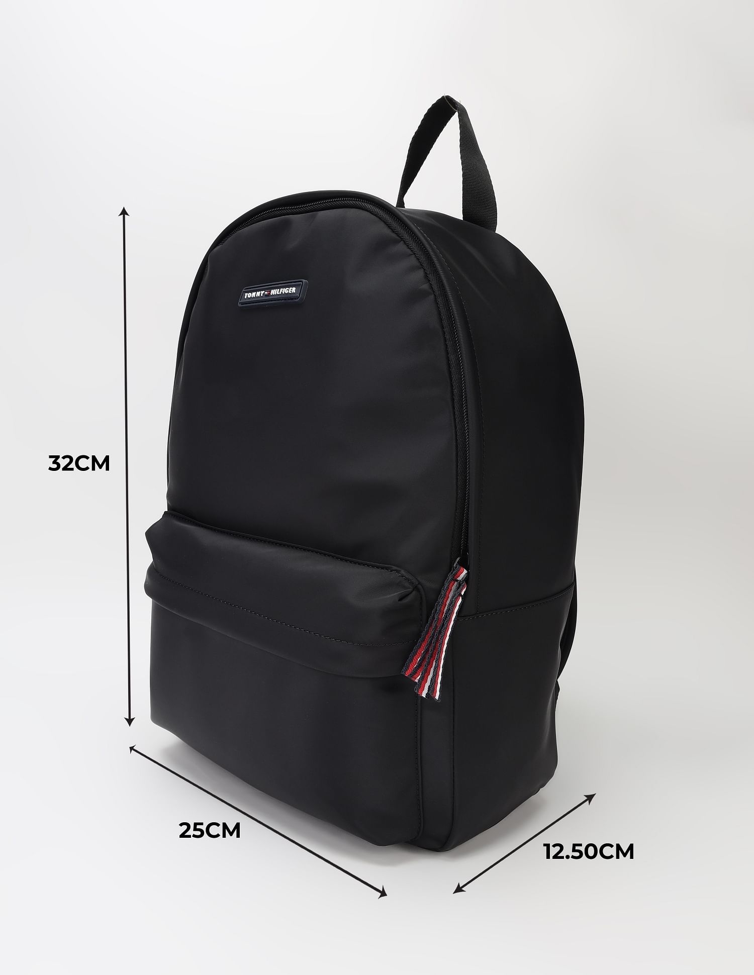 Tommy Hilfiger Solid Black Nylon Backpack