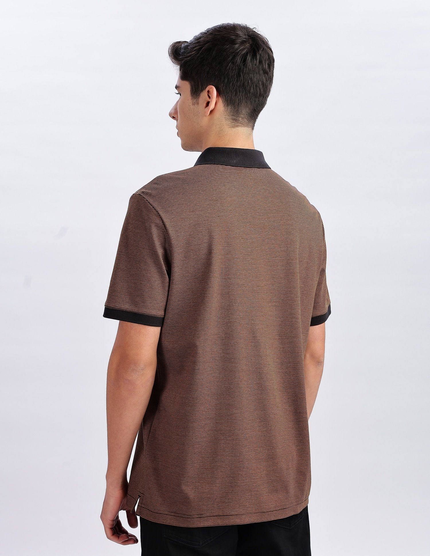 Calvin Klein Jeans Regular-Fit Pinstripes Cotton Polo Shirt
