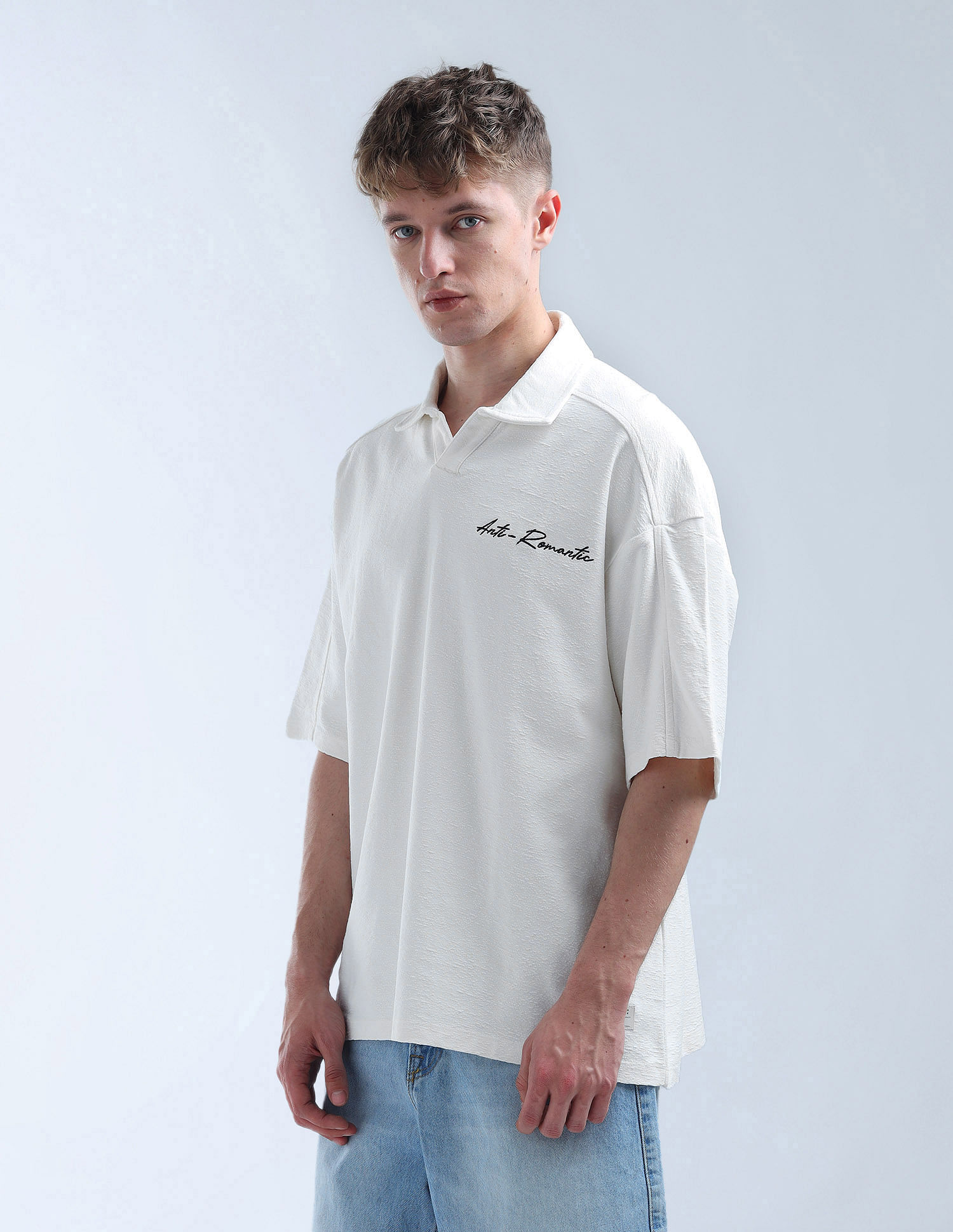 Flying Machine Typographic Printed Color Of Home Polo Shirt
