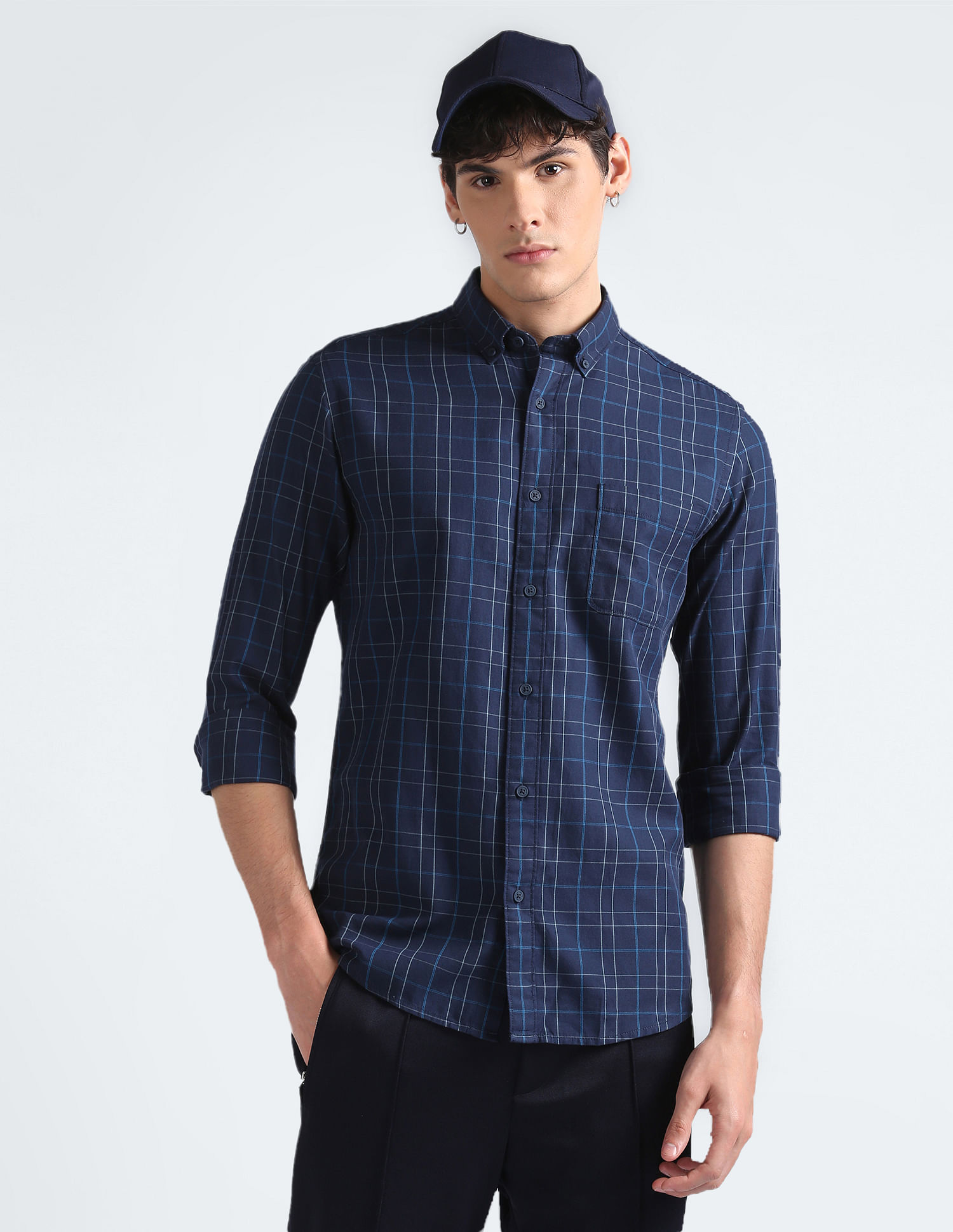 Flying Machine Tartan Check Twill Shirt