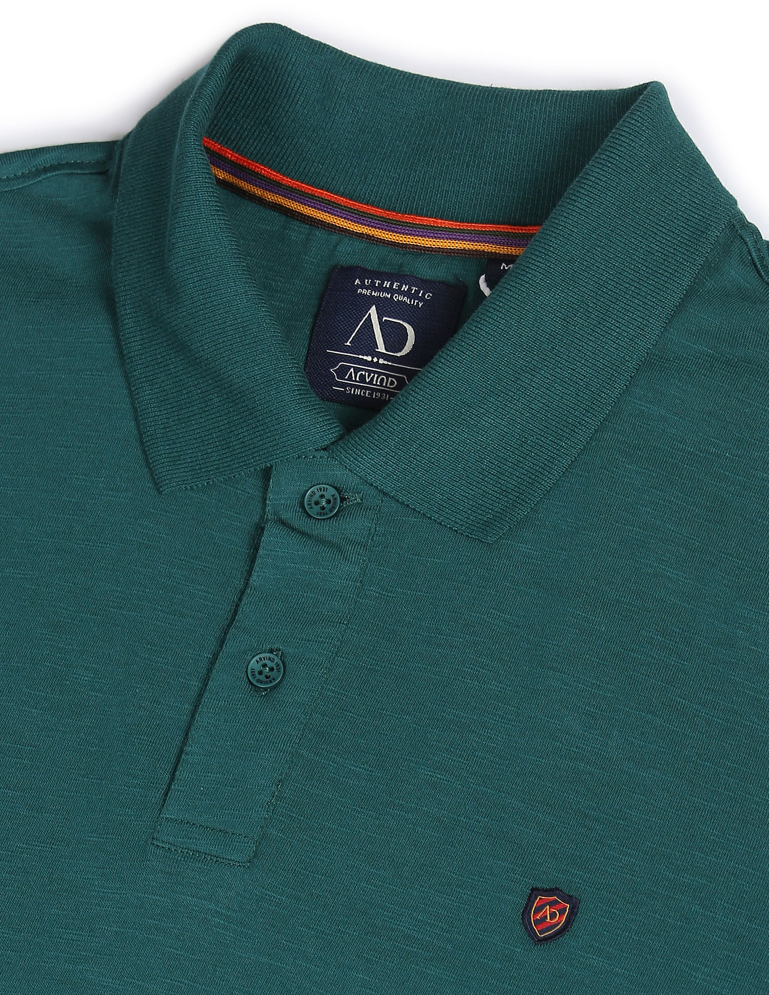 AD by Arvind Modern Jersey Slub Polo Shirt