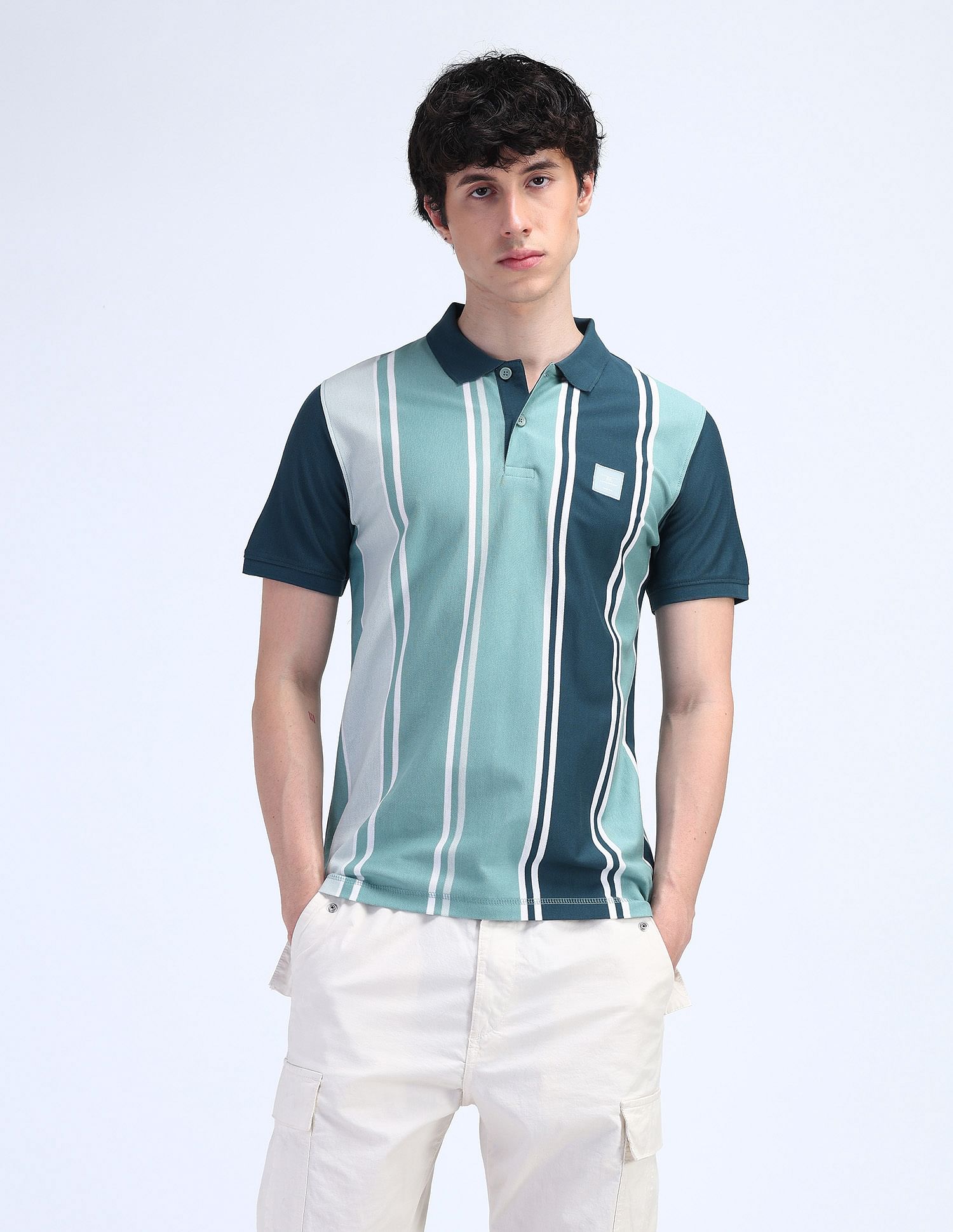 Flying Machine Colour Blocked Regular Polo Shirt