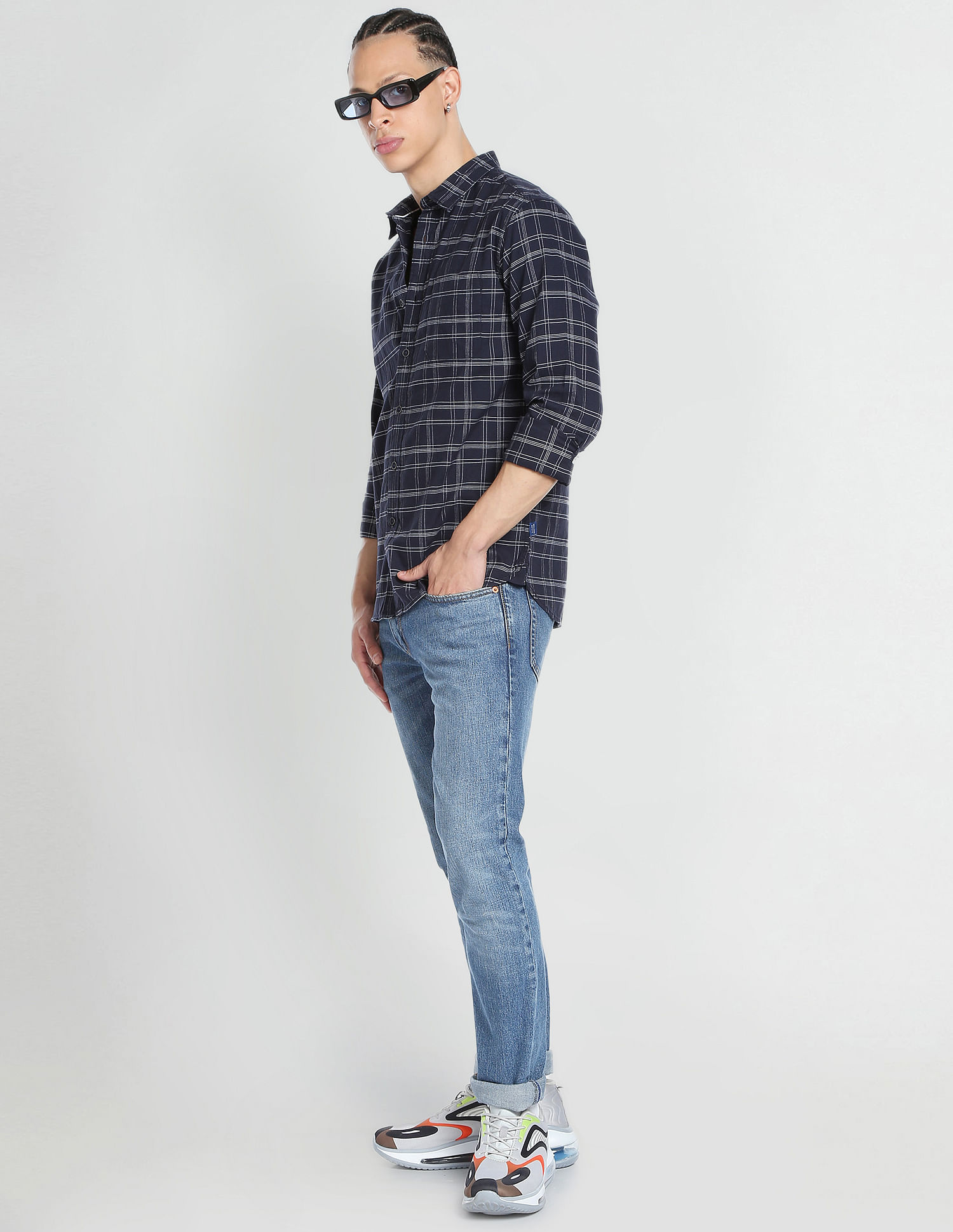 Flying Machine Tartan Check Dobby Shirt