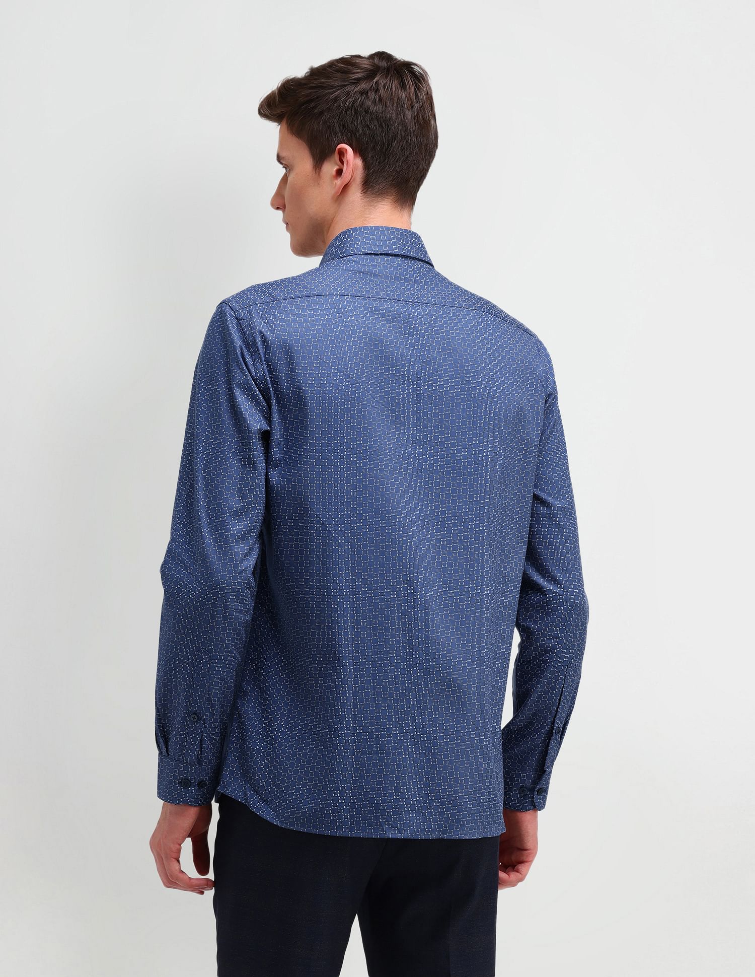 Arrow Newyork Slim Fit Geometric Pattern Shirt