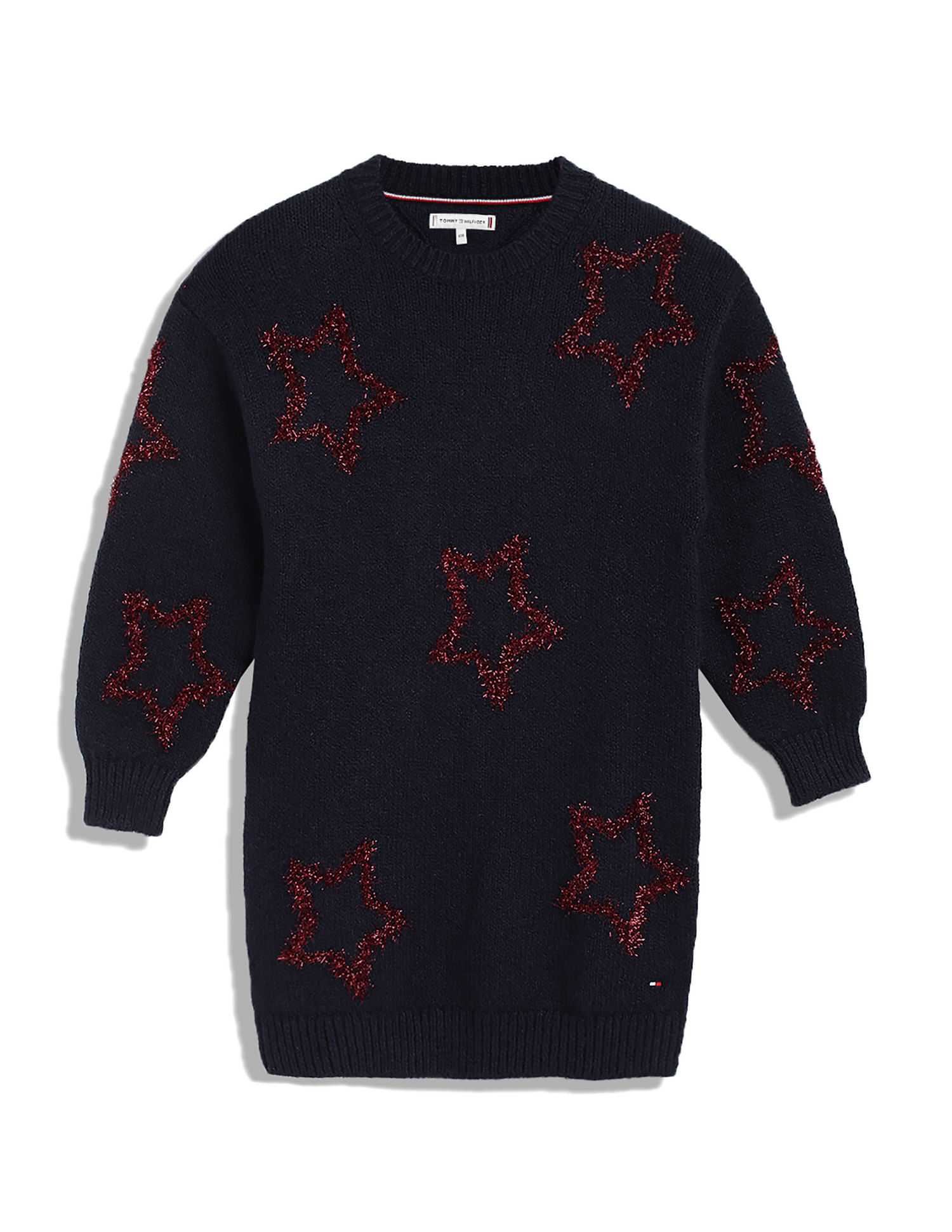 Tommy Hilfiger Kids Girls Lurex Star Sweater Dress