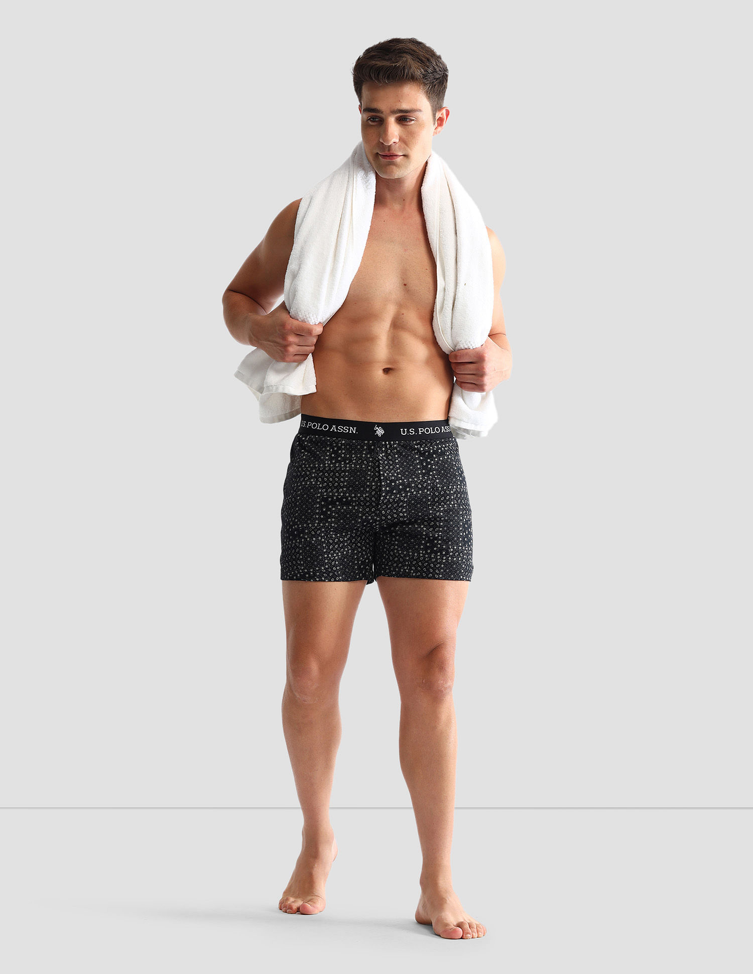 USPA Innerwear Printed Cotton OEX09 Boxers - Pack Of 2
