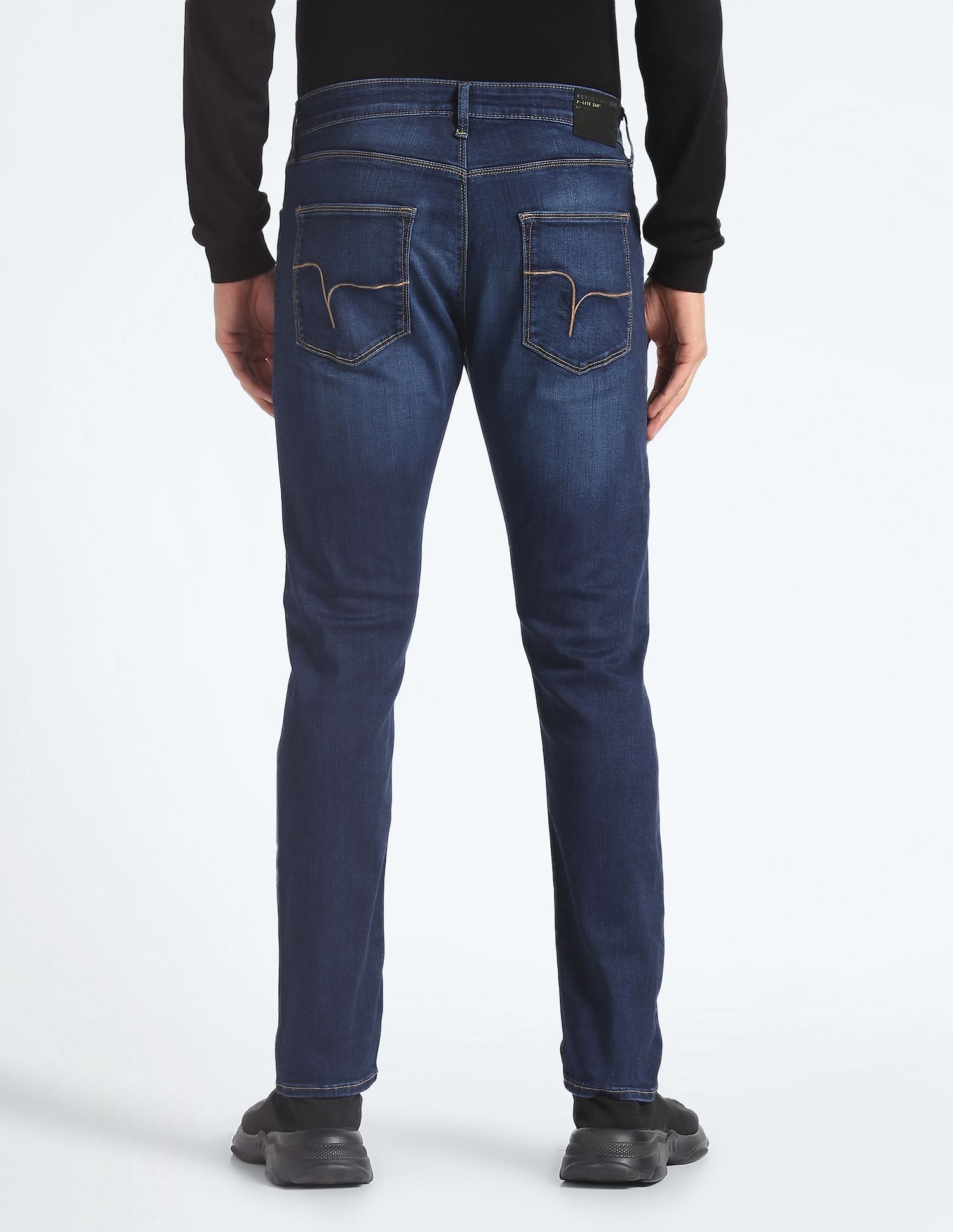 Flying Machine Slash Slim Tapered Fit Jeans