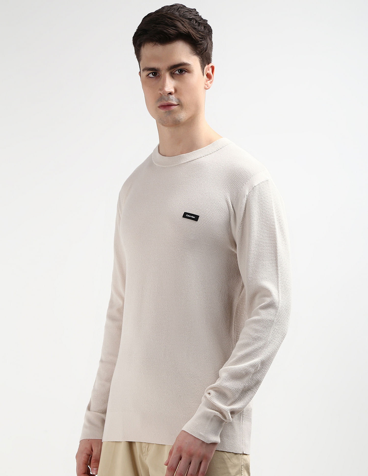 Calvin Klein Crew Neck Textured Sweater