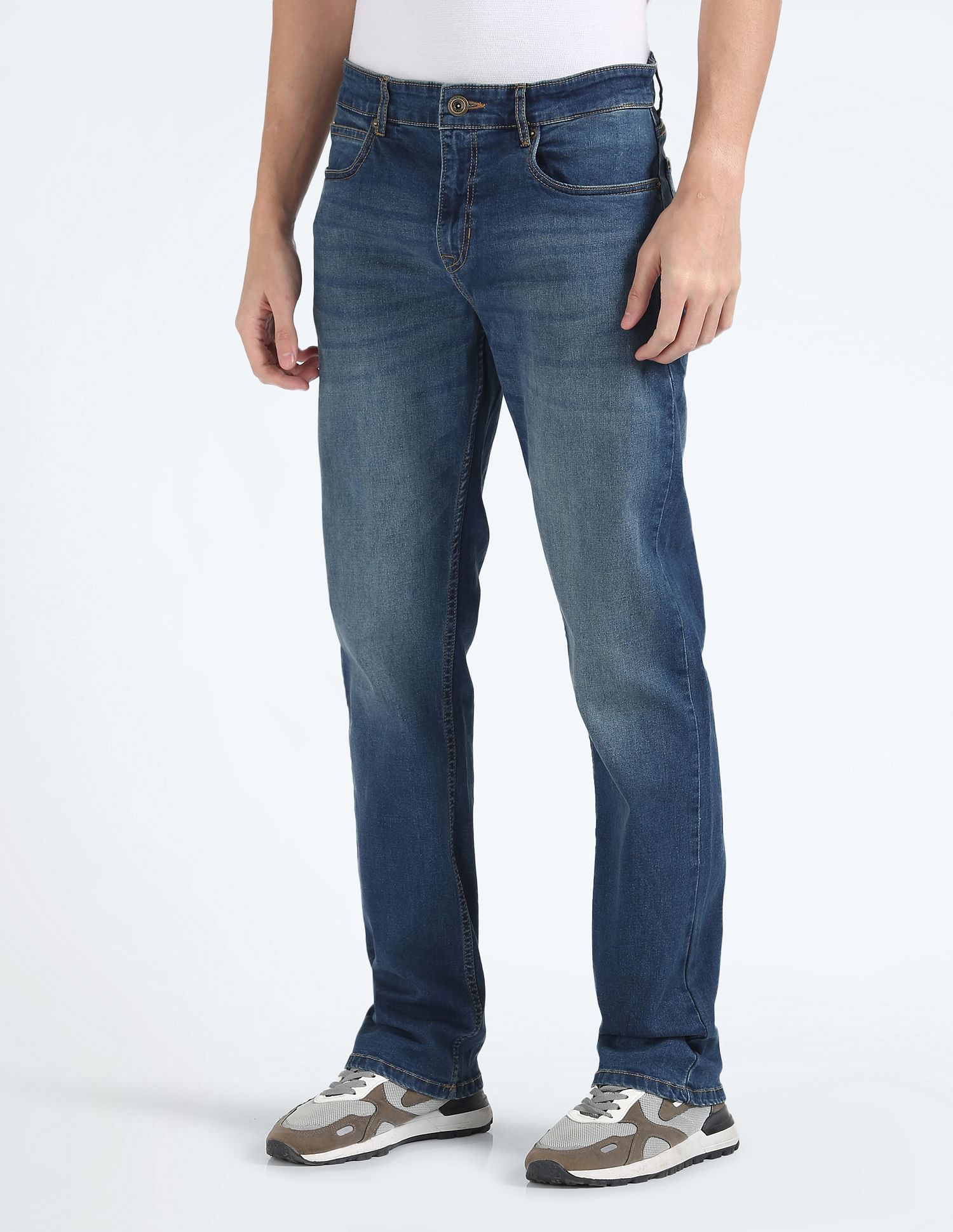Flying Machine F-Jango Relaxed Straight Twill Jeans