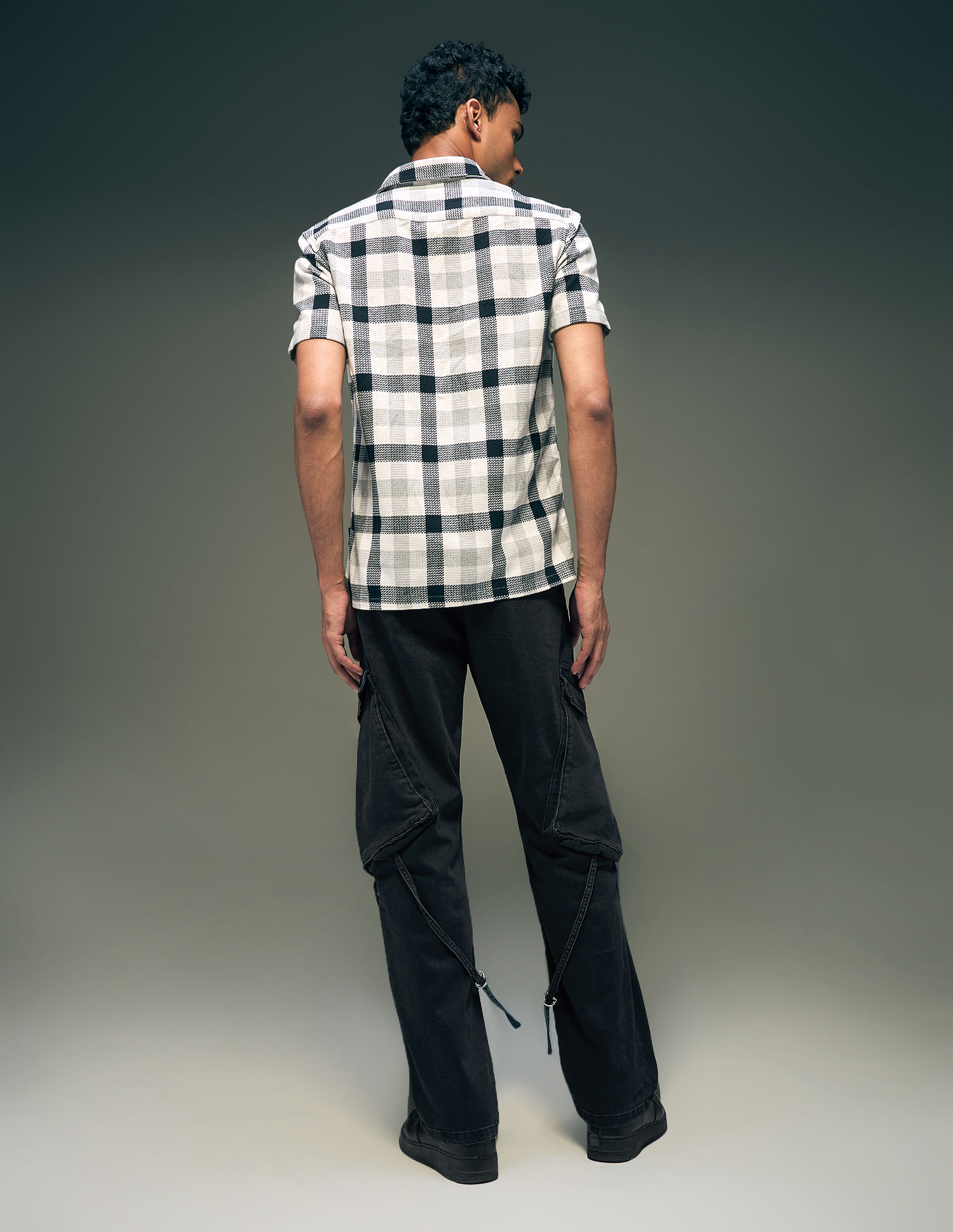 Flying Machine Cobain Loose Fit Black Jeans