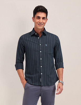 U S Polo Assn Tailored Fit Pure Cotton Shirt