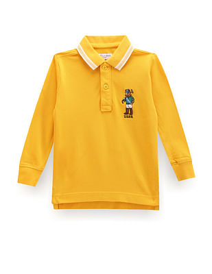 U S Polo Assn Kids Boys Mascot Logo Cotton Polo Shirt