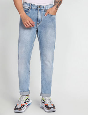 Flying Machine Mid Rise Stone Wash Jeans