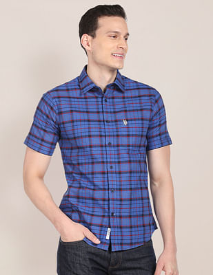 U S Polo Assn Tartan Check Cotton Casual Shirt