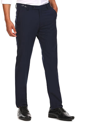 Arrow Bi-Stretch Solid Formal Trousers