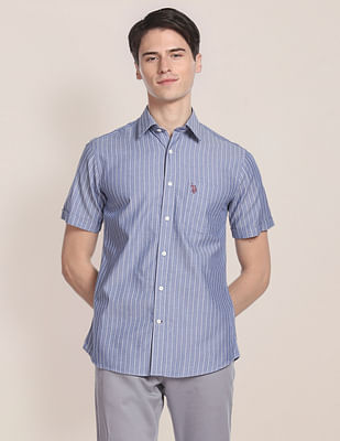 U S Polo Assn Iconic Matt Stripe Shirt