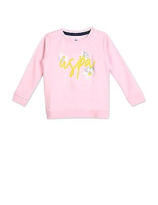 U S Polo Assn Kids Crew Neck Printed Sweatshirt