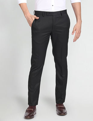 Arrow Self Design Tailored Fit Formal Trouser