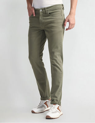 U S Polo Assn Denim Co Brandon Slim Tapered Fit Olive Jeans