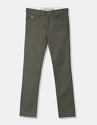 U S Polo Assn Kids Regular Fit Solid Trousers