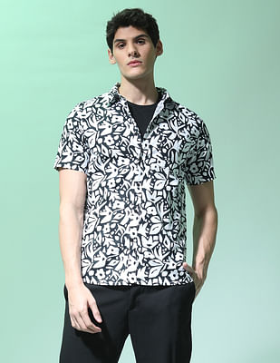 Flying Machine Floral Print Slim Fit Shirt