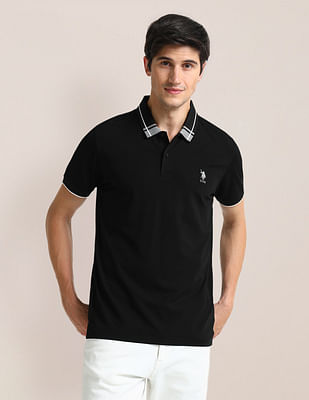 U S Polo Assn Slim Fit Contrast Collar Polo Shirt