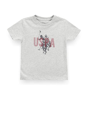 U S Polo Assn Kids Boys Brand Print T-Shirt