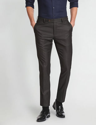 Arrow Tailored Regular Fit Dobby Formal Trousers